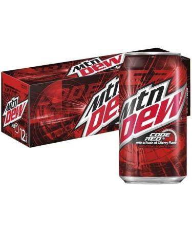 NWT Mountain Dew Code Red Cherry Flavoured Soda Pop 12 oz - (Pack of 12) - Buy Online on GoSupps.com