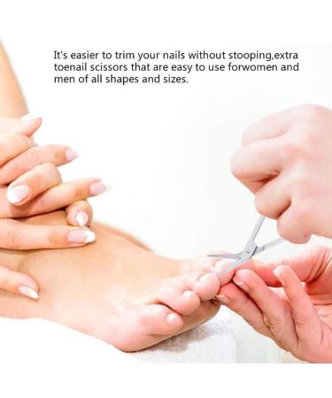 2 Pack Long Handle Toenail Clippers for Seniors & Pregnant Women - Stainless Steel Toe Nail Cuticle Scissors - Buy Online on GoSupps.com