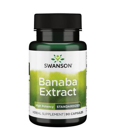 Swanson High Potency Banaba Extract - Herbal Supplement to Hep Maintain Healthy Blood Glucose Levels - Supporting Daily Health Maintenance - (90 Capsules 60mg Each) 1
