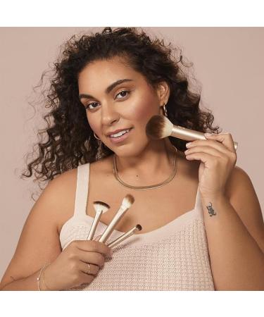 Real Techniques Au Naturale 9 Piece Makeup Brush Set - Perfect for Fluid Cream & Powder Foundation Eyeshadow Blush - Cruelty-Free Gift Set in Gold - Buy Online on GoSupps.com