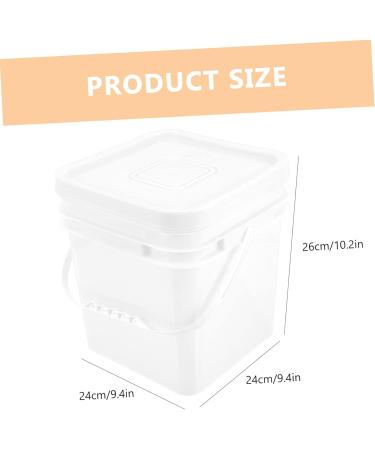 Baluue Sealed Bucket Empty Paint Cans Grain Dispenser Oil Paint Cans Laundry Dispenser Plastic White 26X24CM White - Buy Online on GoSupps.com