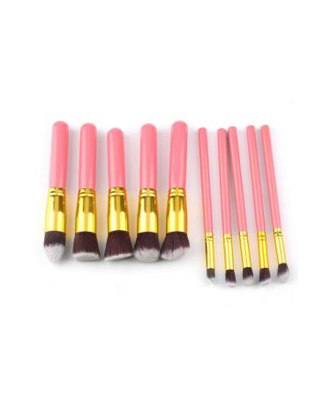 Demarkt 10-Piece Makeup Brush Set - Professional Cosmetics Brushes for Eyeshadow & Face - Black & Pink Makeup Brushes - Buy Online on GoSupps.com
