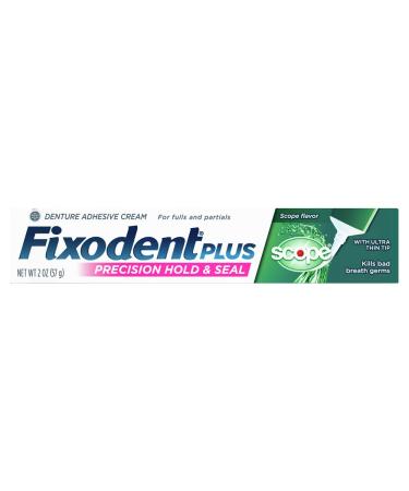 Fixodent Plus Scope Precision Hold & Seal Adhesive Cream, 2 oz (Packaging May Vary)