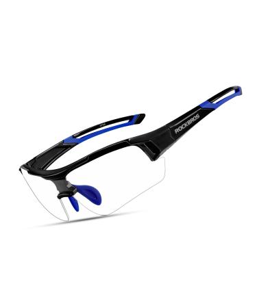 ROCKBROS Photochromic Sunglasses for Men Women Safety Cycling Glasses UV Protection Outdoor Sport Sunglasses Black Blue - Buy Online on GoSupps.com