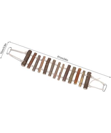 24-inch Wood Bird Ladder Swing for Parrots & Cockatiels | Hanging Climbing Bridge for Small-Medium Birds - Buy Online on GoSupps.com