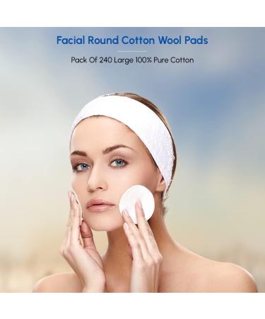KARRMA LTD. 100% Pure 240 Cotton Wool Pads Round suitable for everyday use for cleansing or moisturising all skins types Round Cotton Pads 240 - Buy Online on GoSupps.com