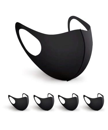 Bartzart Shabo fabric mask I mouth protection mask black i face mask for everyday life i sports mask breathable i masks mouth protection washable 4