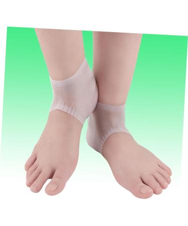 Ipetboom 1 Pair Gelt Heel Repair Socks Heel Cups for Heel Pains Moisturizing Heel Sock Moisturizing Socks Silicone Heel Protector Silicone Gel Shoe Insole for Men Women White Soft - Buy Online on GoSupps.com