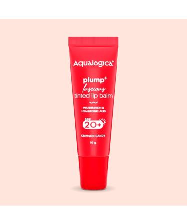 Plump+ Luscious Tinted Lip Balm for Men & Women - Hydrating Lip Mask for Dark & Pigmented Lips - Watermelon & Hyaluronic Acid - 10g (Crimson Candy - Buy Online on GoSupps.com