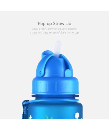 LittleLife Kids Water Bottle | Easy-Access Lid & Straw | 400ml Blue - Buy Online on GoSupps.com