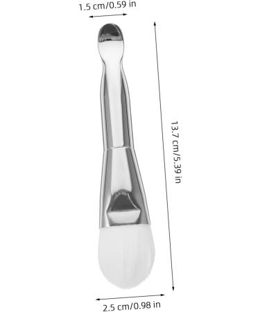 FOMIYES Double-headed Facial Treatment Brush Facial Mask Brush Skin Care Tool Facial Mask Applicator Facial Mud Mask Brush Mask Spoon Women Mud Mask Brush Mud Mask Applicator Cream Spoon 13.70X2.50X1.50CM Silver - Buy Online on GoSupps.com