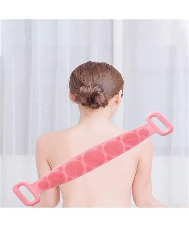 Silicone Body Scrubber Shower Brush for Exfoliating & Massaging - Hygienic Back Washer with Handle - Men and Women - Buy Online on GoSupps.com