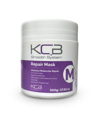 KCB PROFESSIONAL Smooth Repair Hair Mask for Smoothing  Deep Conditioning  Bonding Hair Treatment  Frizz Control  All Hair Types  17.63 oz / 500g. Enriched with Jojoba Oil  Coconut and Cocoa Butter.