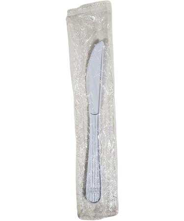 Value Plus (1000 Count) White Disposable Knife Individually Wrapped Heavy Weight Polypropylene Cutlery for Birthday Party Picnic Barbecue Ideal for Office & Take Away - Buy Online on GoSupps.com