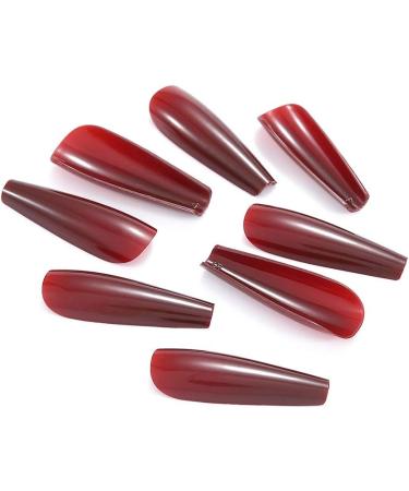 Coffin False Nails Press on Nails French Long Fake Nails Ballerina Acrylic Stick on Nails 24pcs for Women and Girls (Color : Pink Size : I) - Buy Online on GoSupps.com