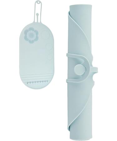 Seyrnicay Brush Cleaning Mat - Silicone Cleanser for Cosmetic Brushes | Portable Cosmetic Cleaning Pads Scrubber Mat Pad for Foundation & Lip Brush blue - Buy Online on GoSupps.com