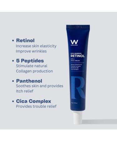 Shop CICA Barrier Retinol Eye & Face Cream - 1.76 fl oz | Anti-Aging Soothing Peptides & Vitamin A | International Shipping Available - Buy Online on GoSupps.com
