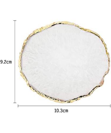 Resin Nail Art Palette with Gold Edge for Nail Tech Supplies - 9.2X10.3CM - Buy Online on GoSupps.com