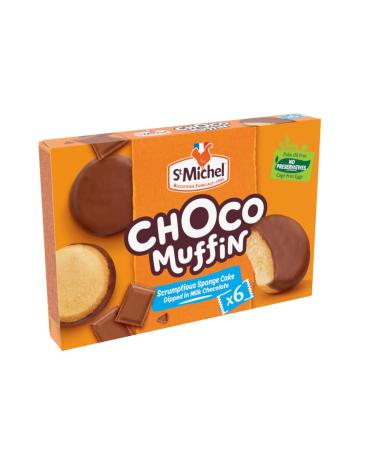 St-Michel - Choco Muffin - Scrumptious Sponge Cake dipped in Milk Chocolate - Individually Wrapped - Pack of 9 boxes 180g each