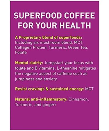 Lean Joe Bean Superfood Coffee | Organic Instant Keto Coffee with Mushrooms, MCT, Collagen, Turmeric, Probiotics & Folate | Mood & Energy Boosting Happy Coffee (24 Count) - Buy Online on GoSupps.com