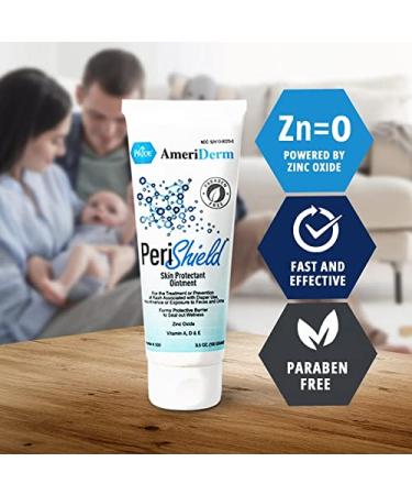 Med Pride PeriShield Diaper Rash Ointment - Zinc-Oxide Cream for Babies with Vitamins A, D & E - Paraben-Free Rash Treatment & Prevention - 3.5oz - Buy Online on GoSupps.com