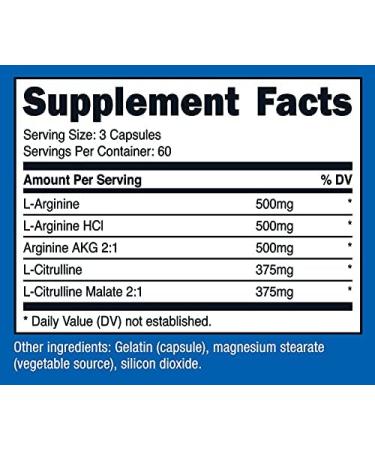 Nutricost Nitric Oxide Booster 750mg 180 Capsules - Gluten Free, Non-GMO - Buy Online on GoSupps.com