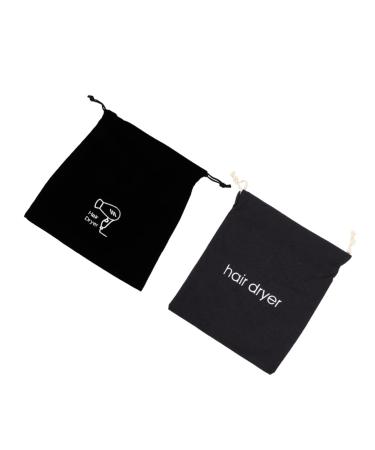 WOONEKY 2pcs Hair Dryer Storage Bag Mini Hair Dryer Hairdryer Storage Travel Toiletry Bag Hair Bag Fabric 33.00X30.00X0.50CM As Shown 1