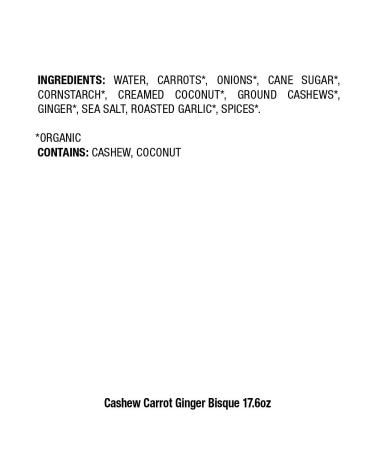 Pacific Foods Organic Cashew Carrot Ginger Bisque 17.6oz â€“ Creamy Soup for Healthy Living - Buy Online on GoSupps.com