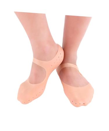 jojofuny 1 Pair Moisturizing Foot Protector Cracked Protector Sock Silicone Moisturizing Socks No Show Socks Room Socks Feet Beauty Sock Gel Toe Sock Heel Pad Beautiful Feet Men and Women As Shown L