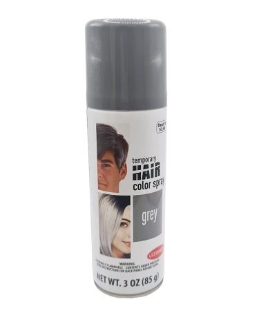 Spray On Wash Out Zombie Grey Gray Hair Color Temporary Hairspray Great For Costume or Halloween Party Rave Concert Stage Play Musical Movie Photo DragonCon ComiCon Festival RESULTS MAY VARY