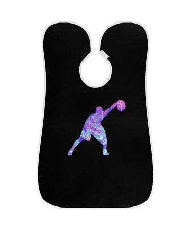 Slam Dunk Decor Beard Apron | Non-Stick Beard Hair Catcher Bib for Men | Soft Fabric with Suction Hooks - Black - Buy Online on GoSupps.com