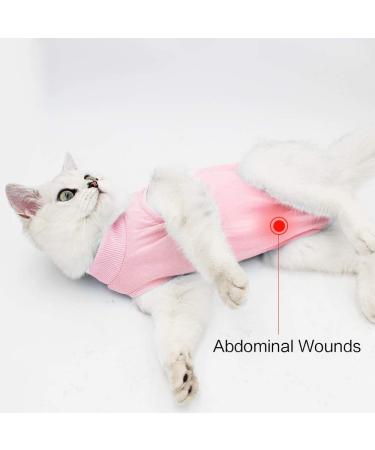 Cat Professional Recovery Suit for Abdominal Wounds or Skin Diseases  E-Collar Alternative for Cats and Dogs  After Surgery Wear  Pajama Suit Medium Pink - Buy Online on GoSupps.com