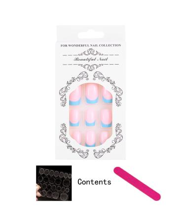 Sethexy Short Square French Press on Nails - 24pcs Acrylic False Nails for Women & Girls | International Shipping - Buy Online on GoSupps.com