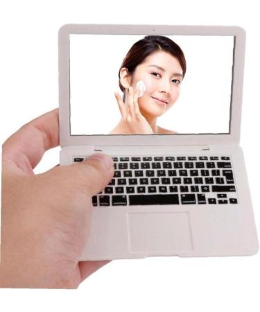 Buy Sanfiyya Laptop Shaped Makeup Mirror - Portable Compact Cosmetic Tool for Travel (White) | International Shipping Available - Buy Online on GoSupps.com