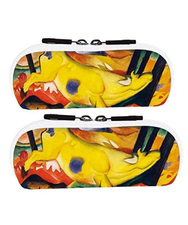 Glasses case 17 x 7.5 cm Neoprene washable at 40 Colors hold Rannenberg & Friends The Glebe Cow Franz Marc