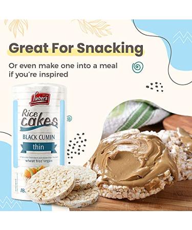 LIEBERS Vegan Rice Cakes - Black Cumin Snack, Kosher Certified | 3-Pack - Buy Online on GoSupps.com