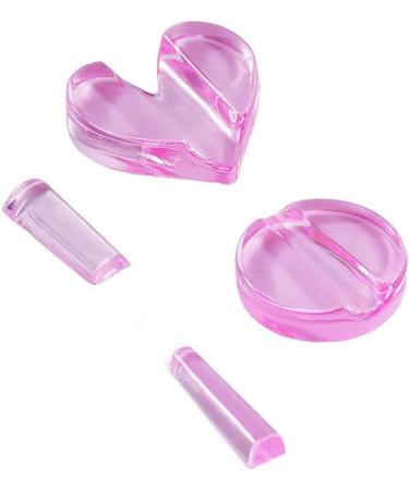 OLACD Mini Acrylic Nail Bending Tools Set 2Pc Portable Metal Embossed Mold Equipment for DIY Nail Art Hollow Frame Embossers in Pink with Heart & Star Shapes - Buy Online on GoSupps.com