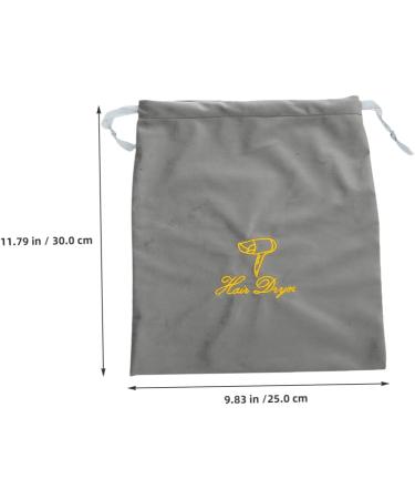 DRESSOOS 2pcs Hair Dryer Storage Bag Blow Dryer Hair Blower Bag Drawstring Carry Bag Fabric Travel 30.00X25.00X0.50CM Grey - Buy Online on GoSupps.com