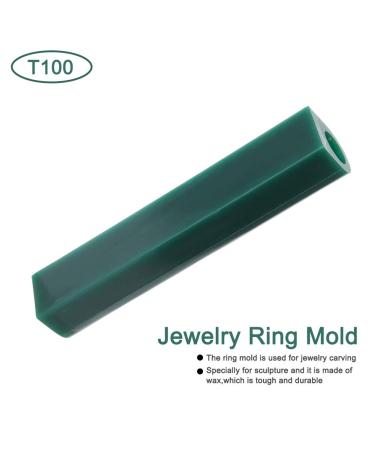 Salmue Green Carving Wax Ring Tube for Jewelry Making - Hard Solid Wax Blank for Rings Mold - Large Flat Side Tube with Centred Hole (T100) - Buy Online on GoSupps.com