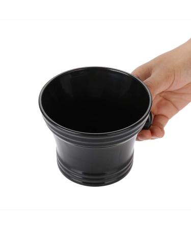 Premium Black Shaving Soap Peel & Mug Set | Plastic Shaving Bowl with Handle for Perfect Foam | Ideal for Smooth Shaving - Buy Online on GoSupps.com
