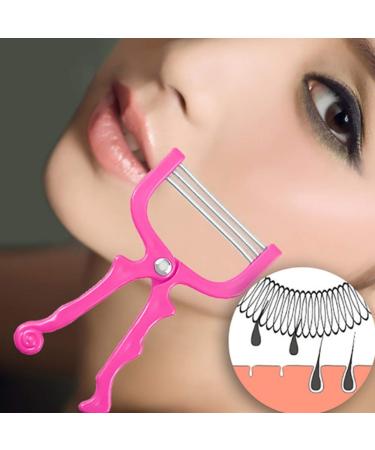 SOLUSTRE 3pcs Facial Hair Removal Spring Set for Women - Eyebrow, Face, and Upper Lip Threading Tool - Purple+Blue+Rosy - Buy Online on GoSupps.com