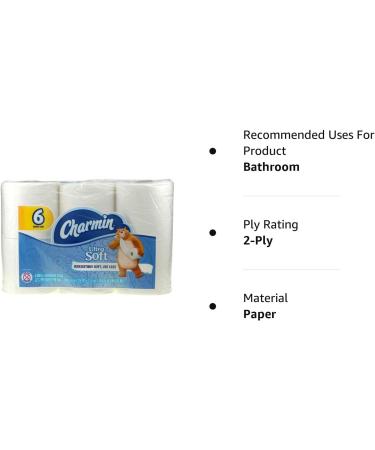 Charmin Ultra Soft Bathroom Tissue - 6 Jumbo Rolls, Blue, 6 Count - Pack of 1, Premium Quality Toilet Paper - Buy Online on GoSupps.com