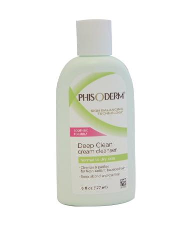 Phisoderm Deep Clean Cream Cleanser For Normal To Dry Skin 6 Ounce