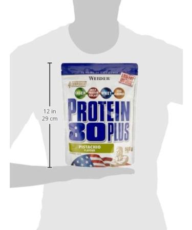 Weider Protein 80 Plus Powder - 2 Pack Pistachio Flavor | Low-Carb Multi-Component Casein & Whey Mix (2x500g) - International Shipping Available - Buy Online on GoSupps.com