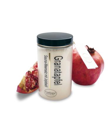 Frankonia bath & spa sauna salt peeling - pomegranate 400g - sea salt with jojoba oil vitamin e body scrub - shower and body peeling for all skin types - vegan - without parabens