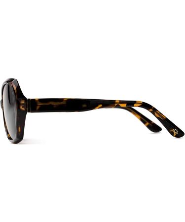 Sofia Vergara x Foster Grant Women's Alejandra Square Reading Glasses Crystal Tortoise 1.25x | 58mm Sunreaders - Buy Online on GoSupps.com