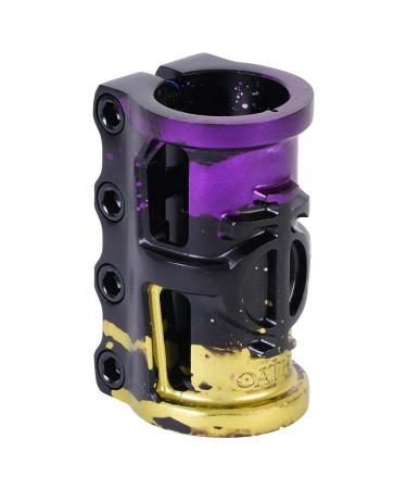 Oath Cage V2 Alloy 4 Bolt Scooter Clamp, Triple Anodised Blue, Purple & Titanium, SCS, Aluminum, for Pro Scooters Purple, Black, Yellow,