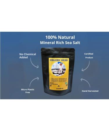 Organic Herb Sea Salt Coarse Organic Sea Salt Packed with 84 Minerals Improve Electrolyte Balance Low in Sodium Doctor Recommended (1/2lb) - Buy Online on GoSupps.com