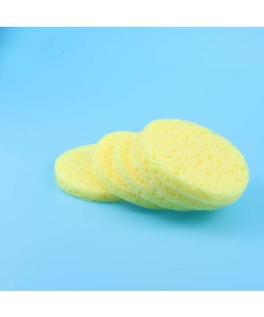 Milisten Round Makeup Sponge - Soft Exfoliating Loofah Pad for Face & Body | Yellow Spa Shower Scrubber - Buy Online on GoSupps.com