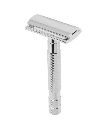 Ergonomic Silver Safety Razor for Men - Ideal for Home Travel & Hotels | Ultimate Shaving Experience - Buy Online on GoSupps.com